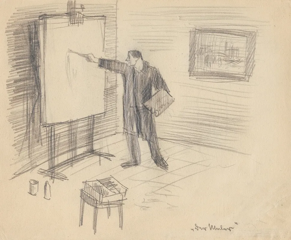 Der Maler by Karl Wiener - Canvas Print