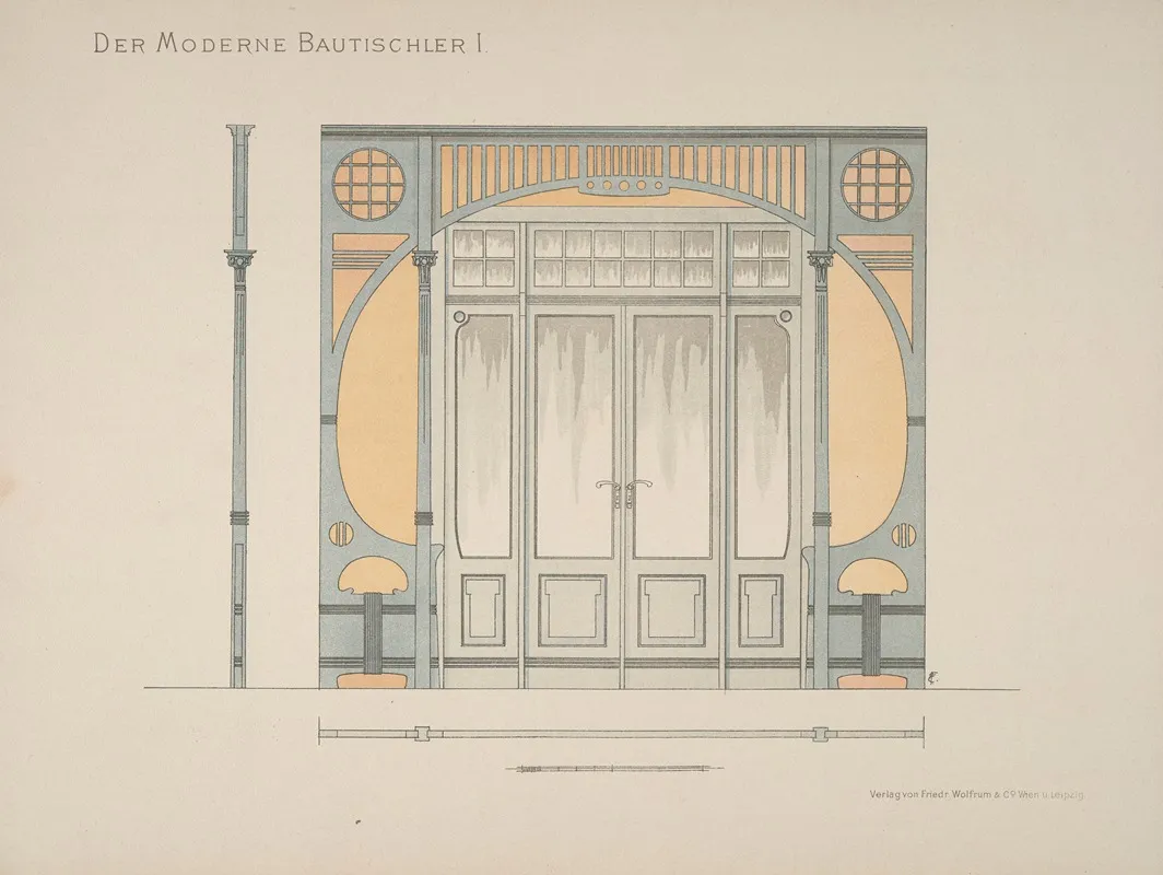 Der Moderne Bautischler Pl 03 by Emmerich Fellinger - Canvas Print