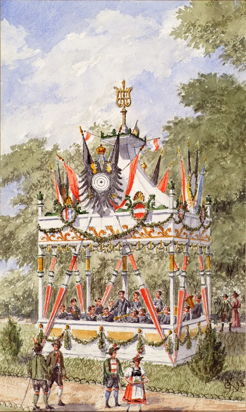 Der Musikpavillion Des Wiener Schutzenfestes Von 1898