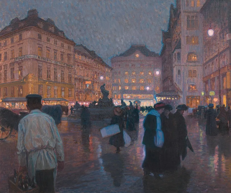 Der Neue Markt Am Abend