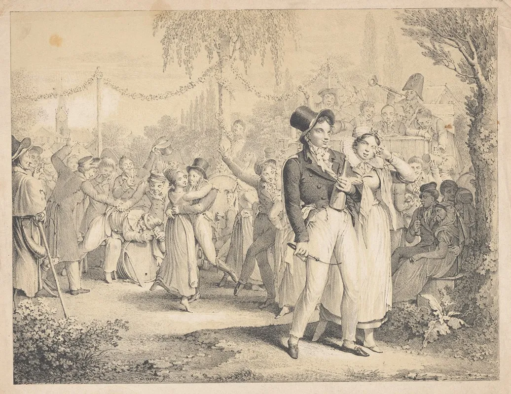 Der Pfingsttanz by Breitkopf &amp; Härtel - Canvas Print
