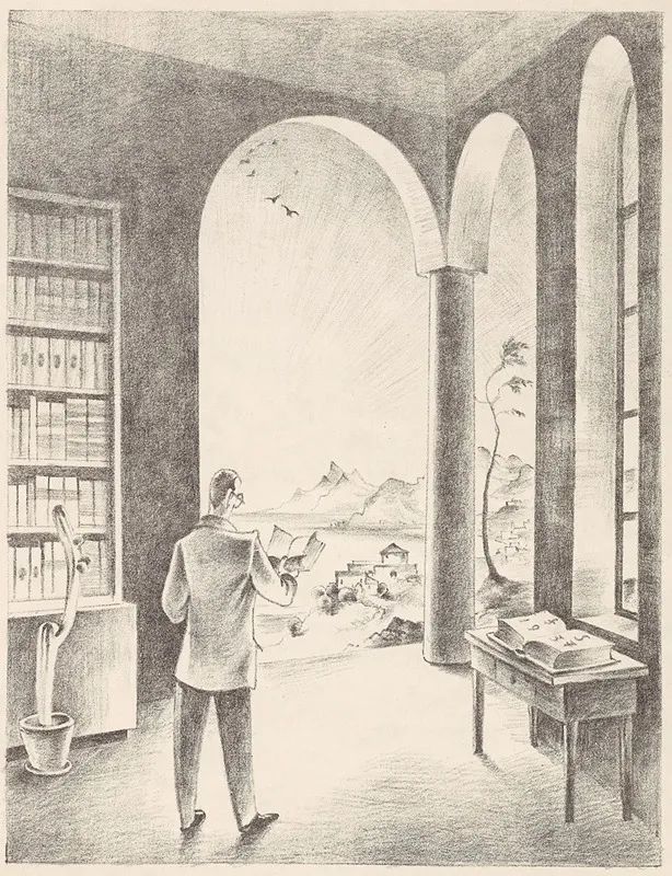 Der Schriftsteller by Franz Sedlacek - Canvas Print