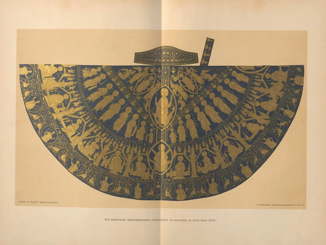 Der Ungarische Kronungsmantel by Jakob von Falke - Canvas Print