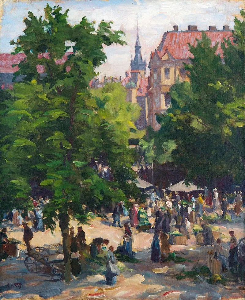 Der Viktualienmarkt In Munchen