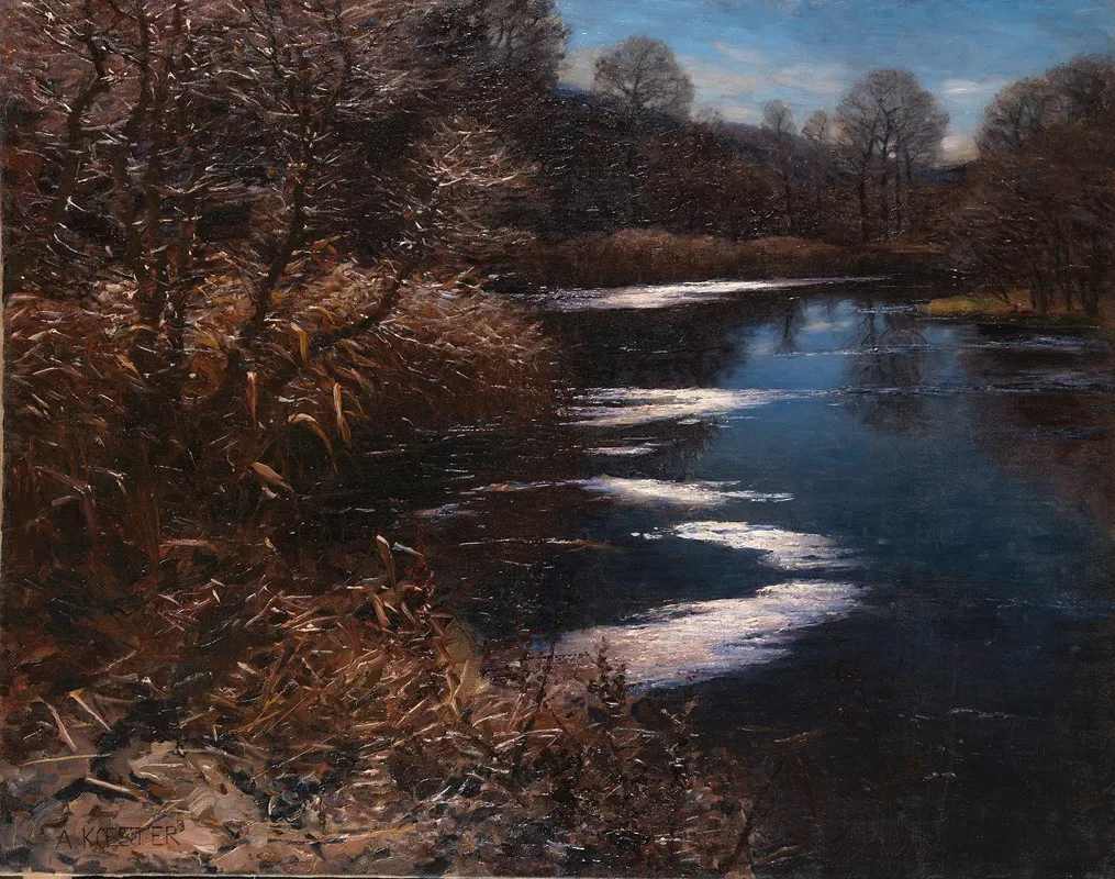 Der Weiher by Alexander Koester - Canvas Print