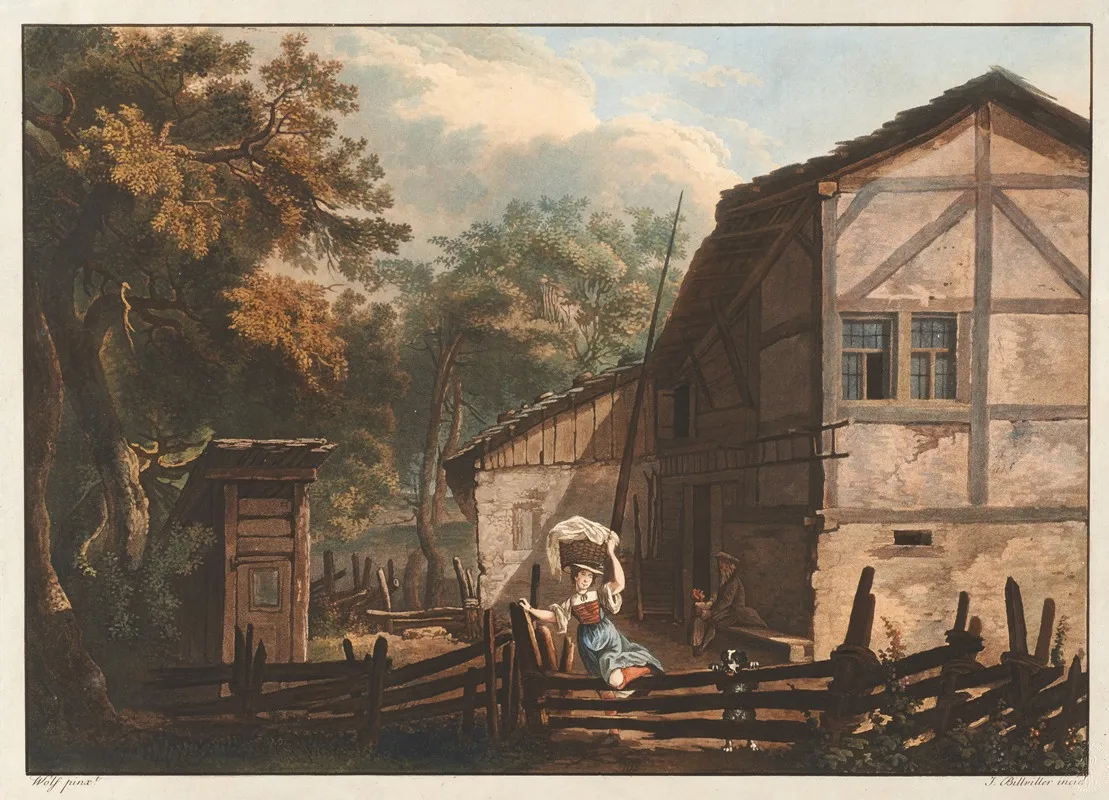 Der Zaun Steig by Caspar Wolf - Canvas Print