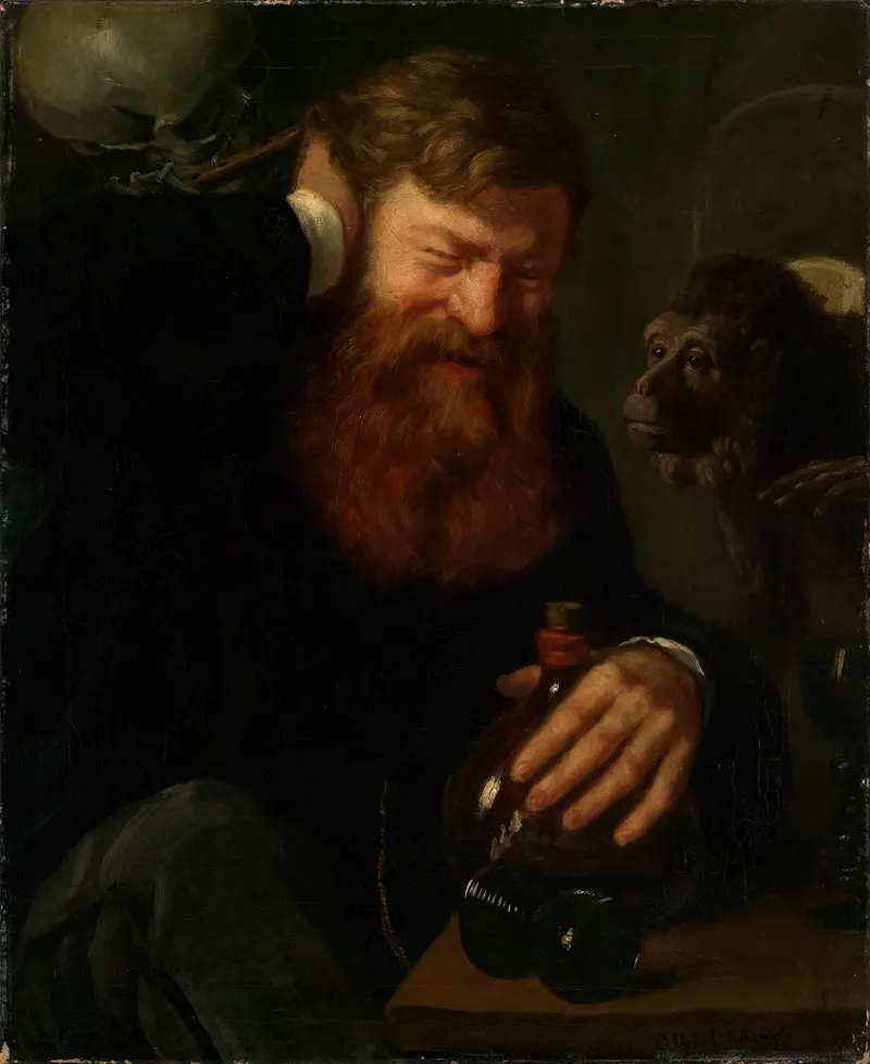 Der Zecher by Albert Lang - Canvas Print