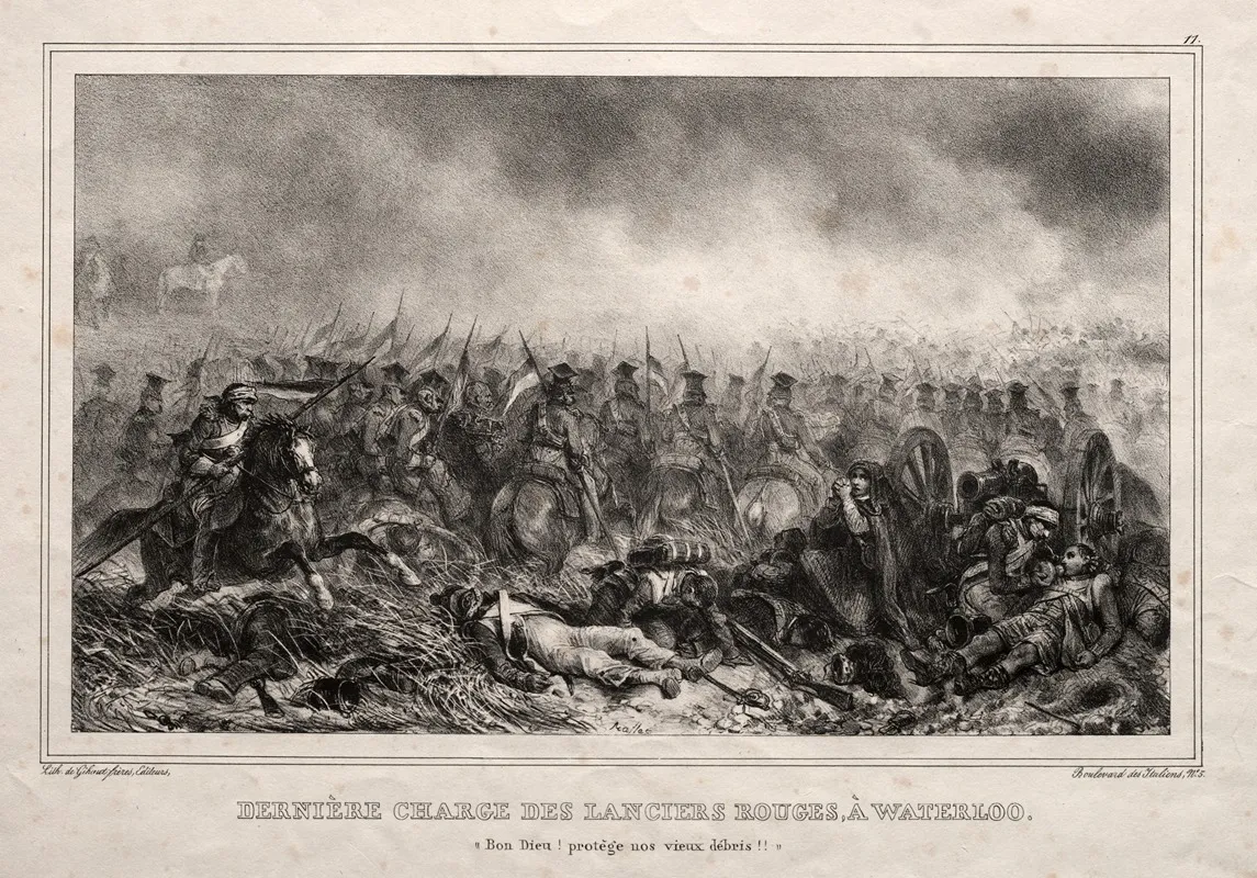 Derniere Charge Des Lanciers Rouges A Waterloo