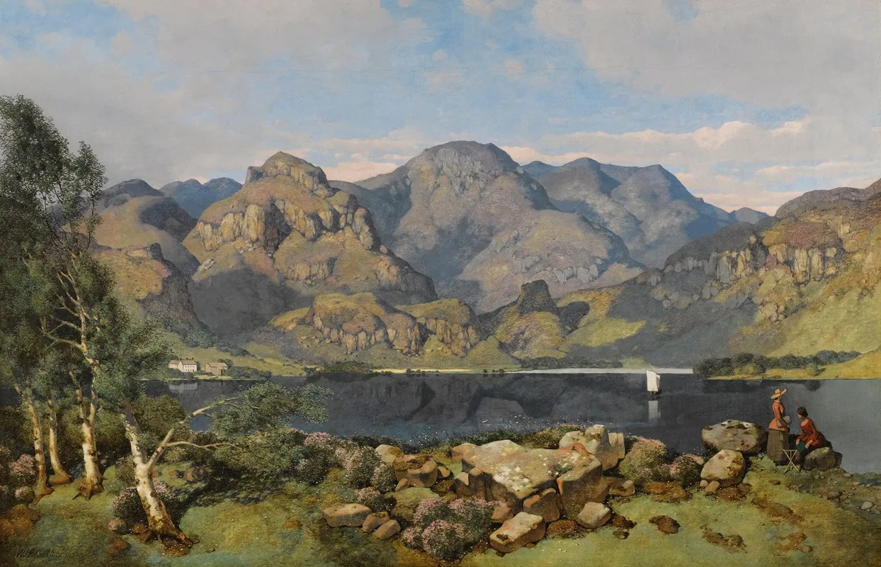 Derwentwater Looking Towards Borrowdale by William James Blacklock - Canvas Print