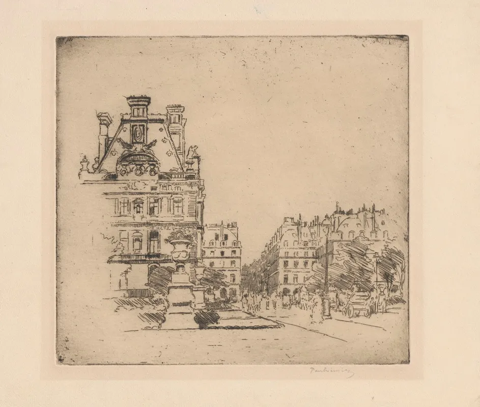 Des Tuileries Street Paris by Józef Pankiewicz - Canvas Print