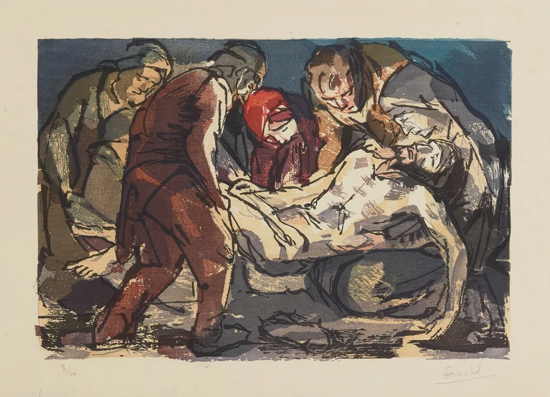 Descente De Croix 2 by Jules Chadel - Canvas Print