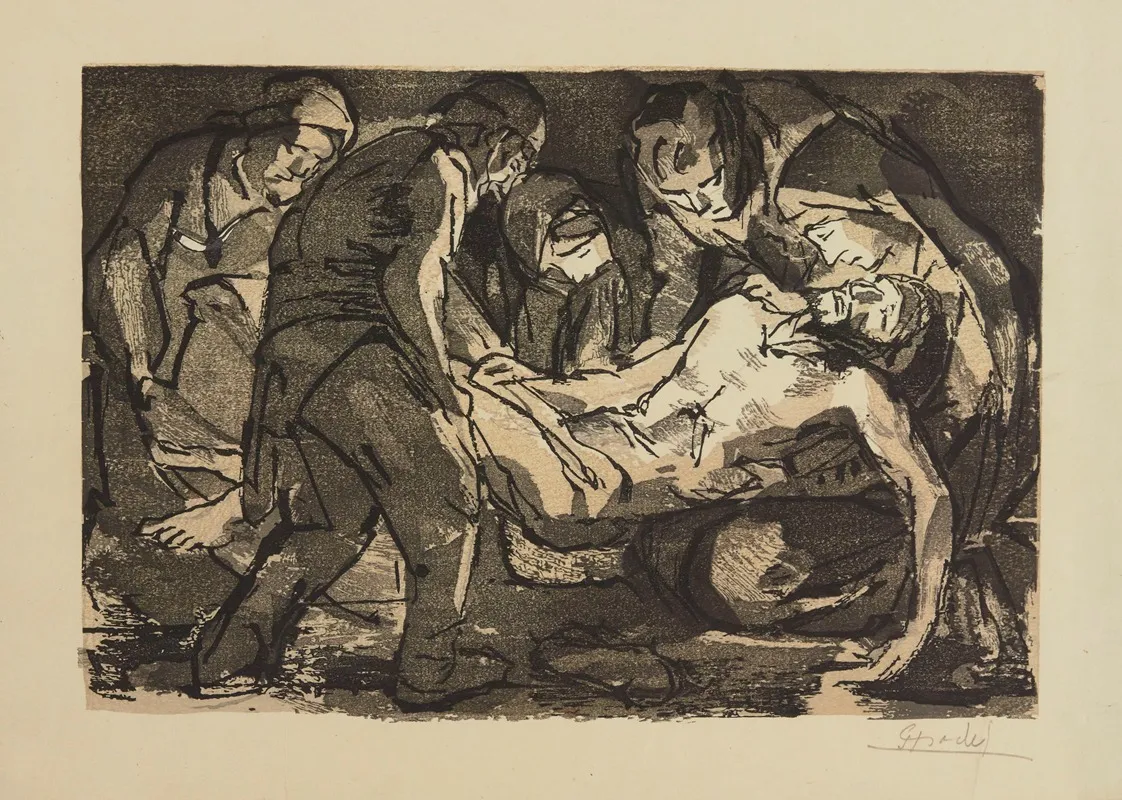 Descente De Croix 3 by Jules Chadel - Canvas Print