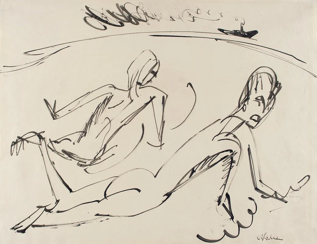 Deserted Island by Ernst Ludwig Kirchner - Canvas Print