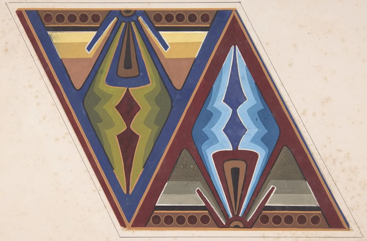 Design Drawing 15 by Christopher Dresser - Canvas Print