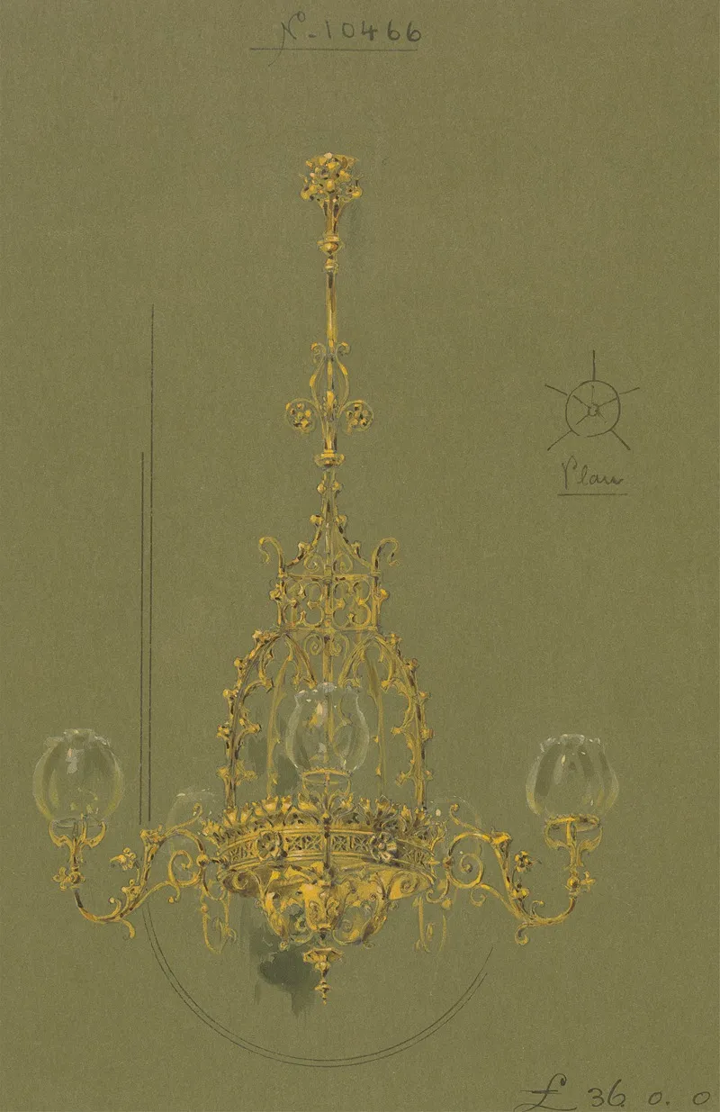 Design Executed For Jones And Willis Metal And Wood Workers And Church Furniture Manufacturers Of Birmingham And London 34 by George Edmund Street - Canvas Print