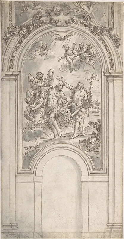 Design For A Baptism Of Christ In An Architectural Setting