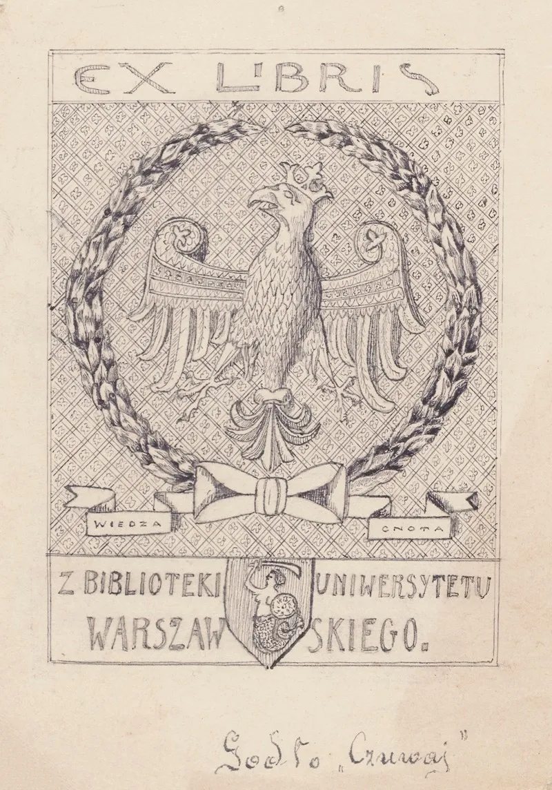 Design For A Bookplate Of The University Of Warsaw Library 4