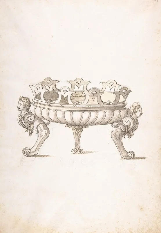 Design For A Bronze Vessel by Erasmus Hornick - Canvas Print