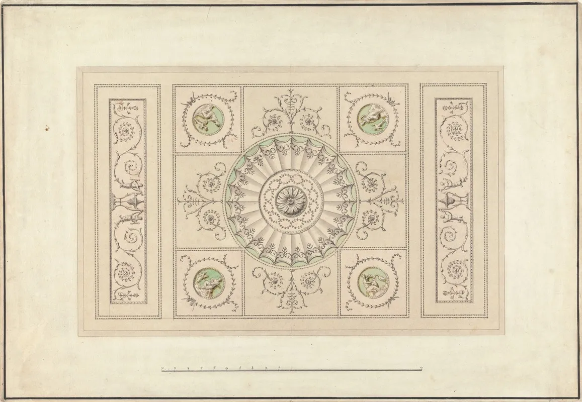 Design For A Ceiling 25 by James Wyatt - Canvas Print