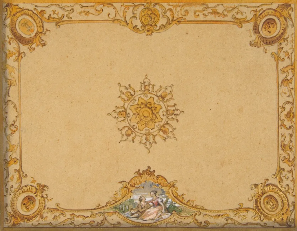 Design For A Ceiling With Painted Decoration