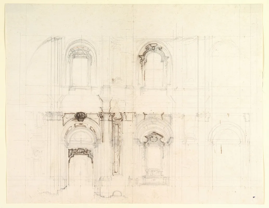 Design For A Church Interior by Luigi Vanvitelli - Canvas Print
