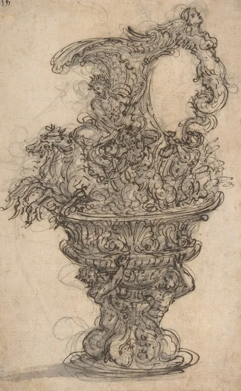 Design For A Ewer With Neptune On His Chariot