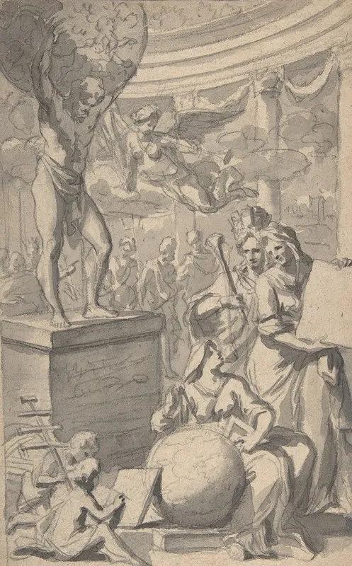 Design For A Frontispiece Of A Title Page