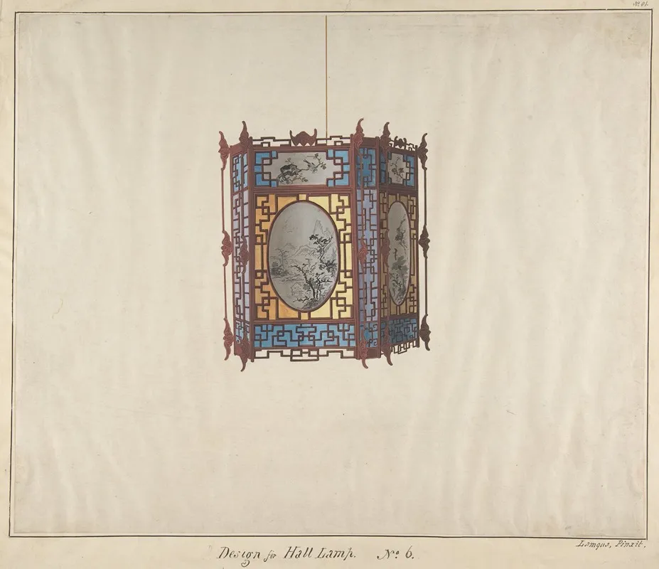 Design For A Hall Lamp No 6