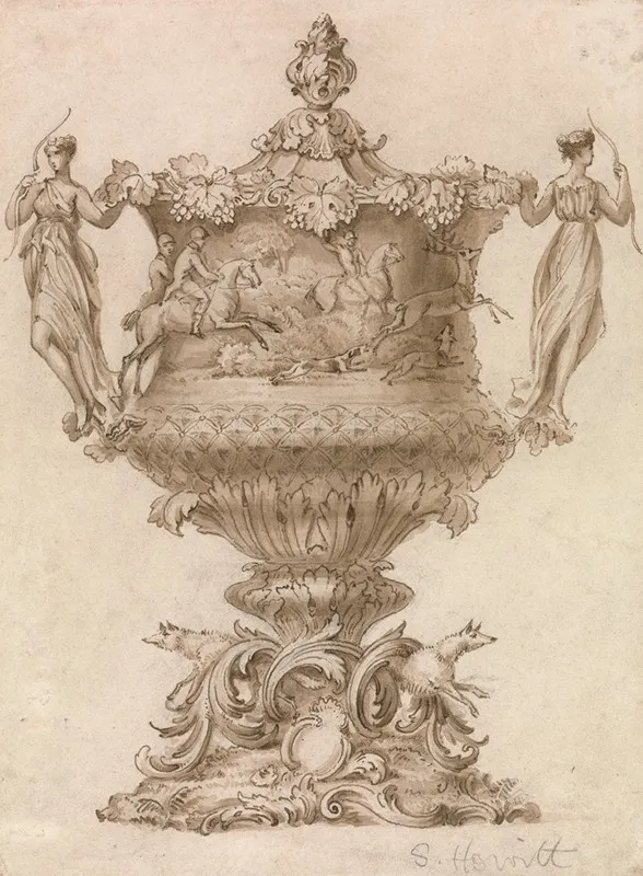 Design For A Hunting Trophy Or Loving Cup