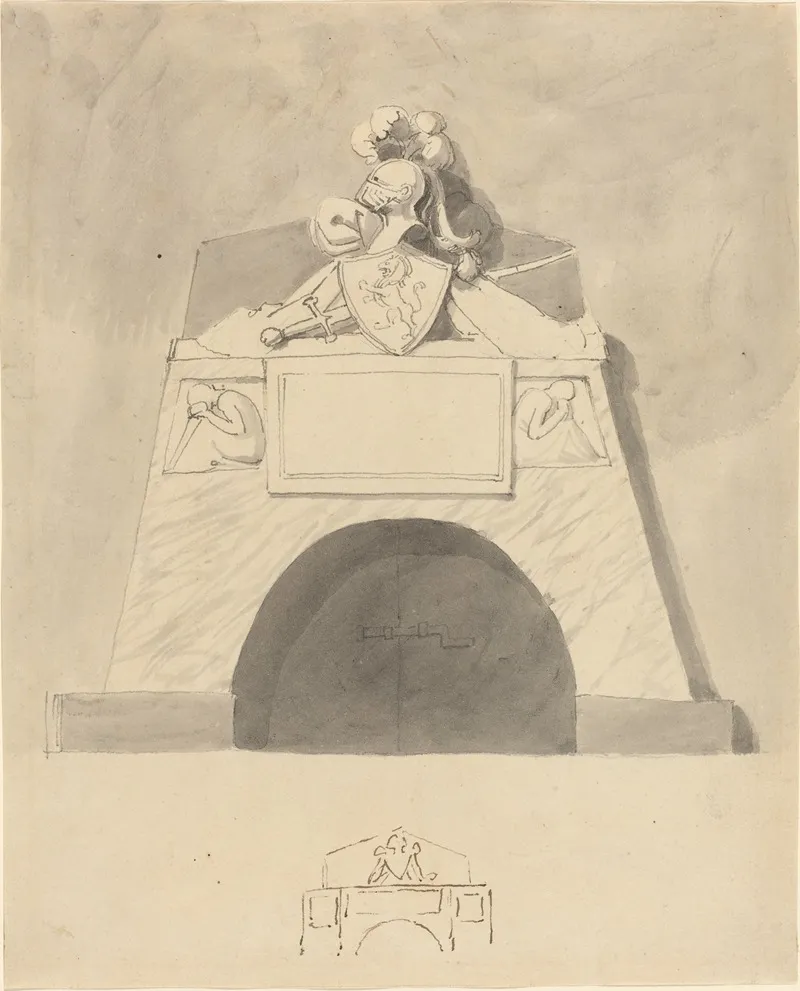 Design For A Monument by John Flaxman - Canvas Print