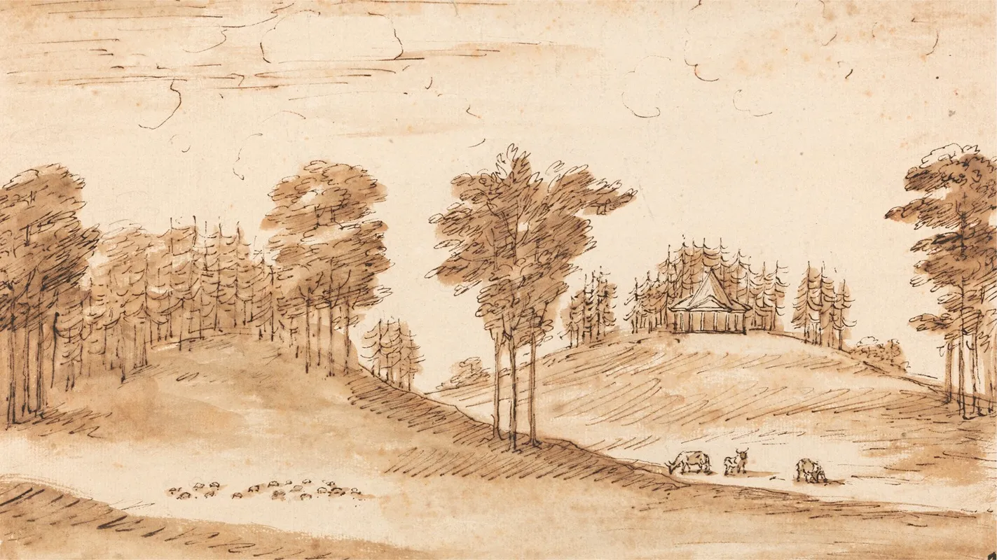 Design For A Pavilion In A Deer Park 2 by William Kent - Canvas Print