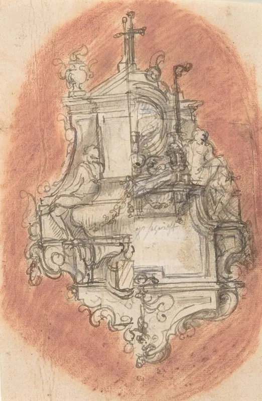 Design For A Sepulchral Monument 2 by Pieter Verbruggen the Younger - Canvas Print