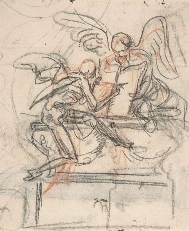 Design For A Sepulchral Monument With An Allegory Of Time by Pieter Verbruggen the Younger - Canvas Print