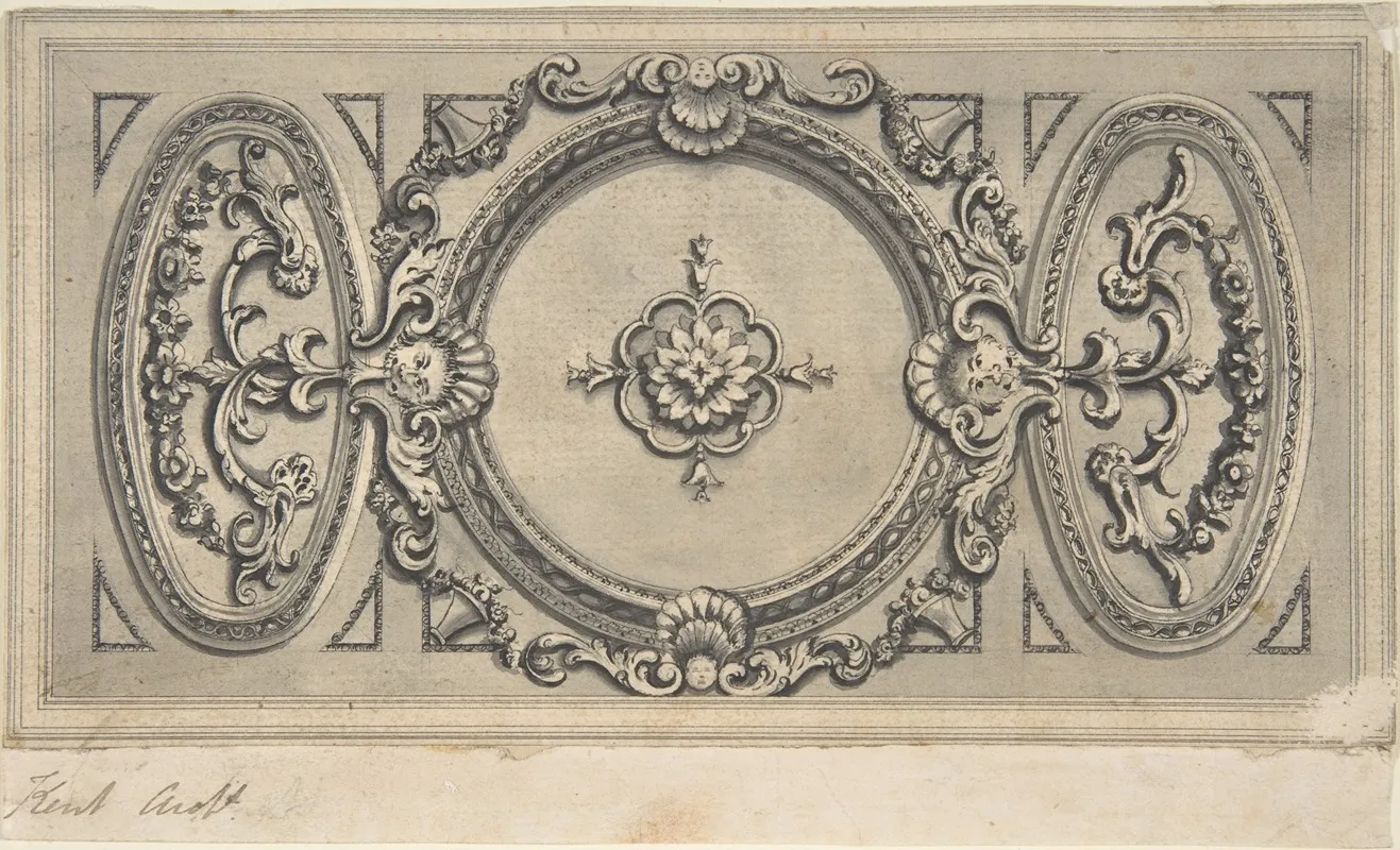 Design For A Staircase Ceiling by Isaac Ware - Canvas Print