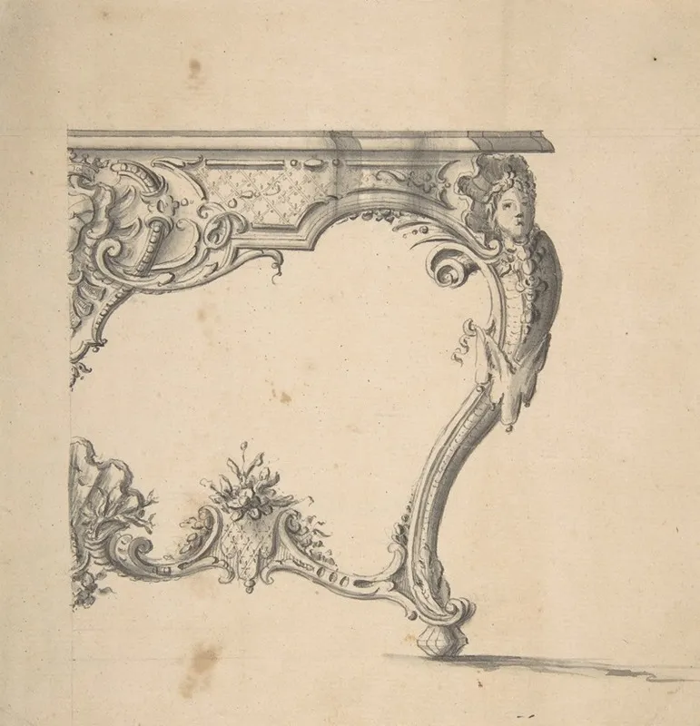 Design For A Table by Giovanni Battista Natali III - Canvas Print