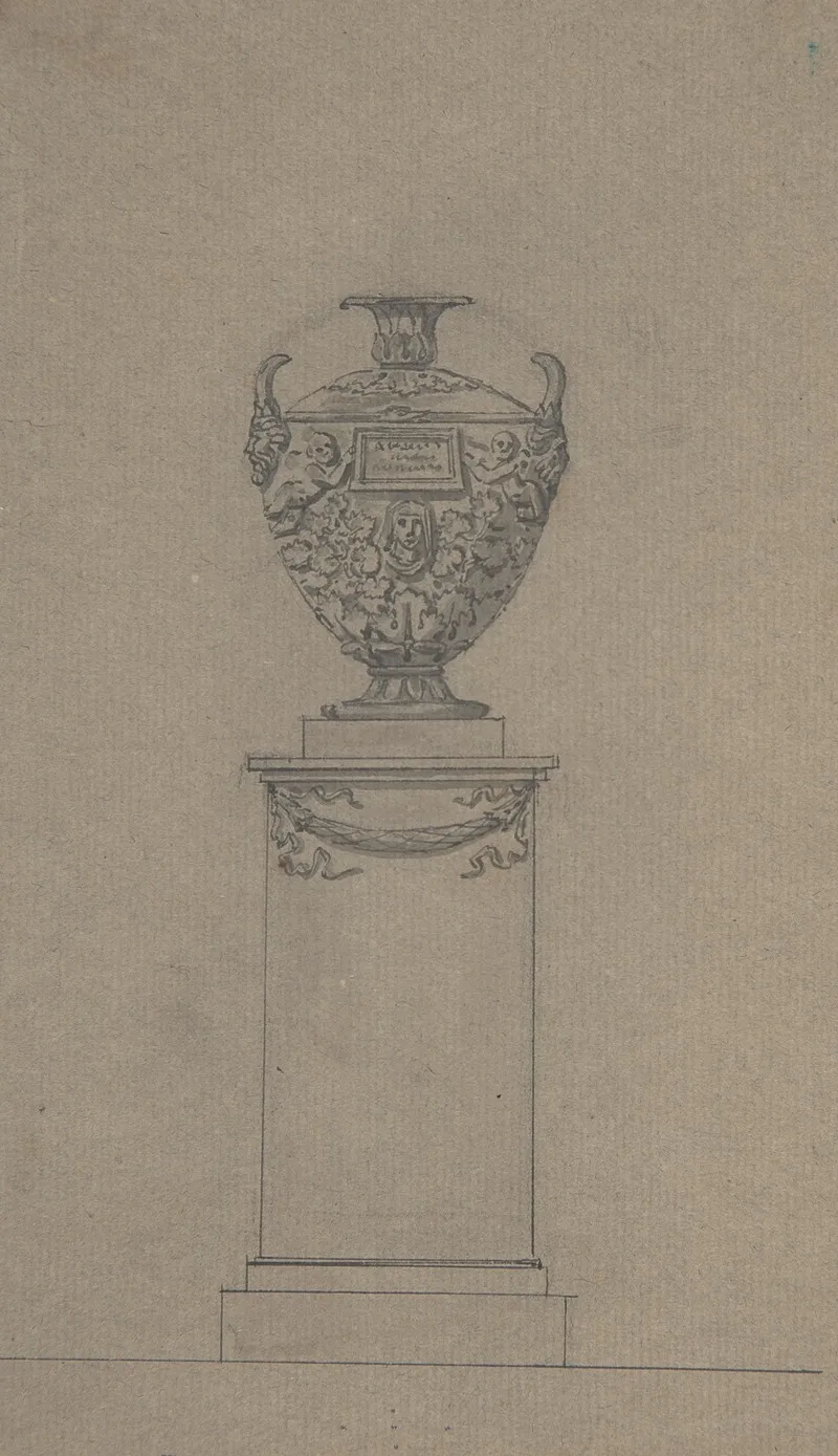 Design For A Tomb With An Urn 2