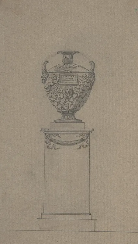 Design For A Tomb With An Urn by Johann Gottfried Schadow - Canvas Print