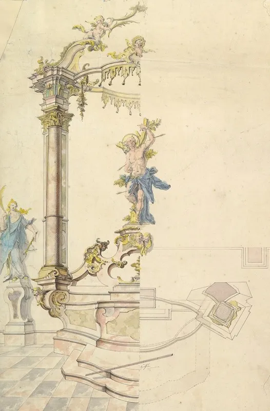Design For An Altarpiece With A Figure Of St Sebastian