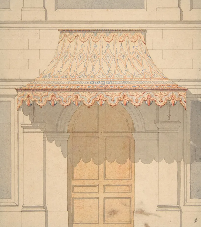 Design For An Awning Over A Door In Moorish Style