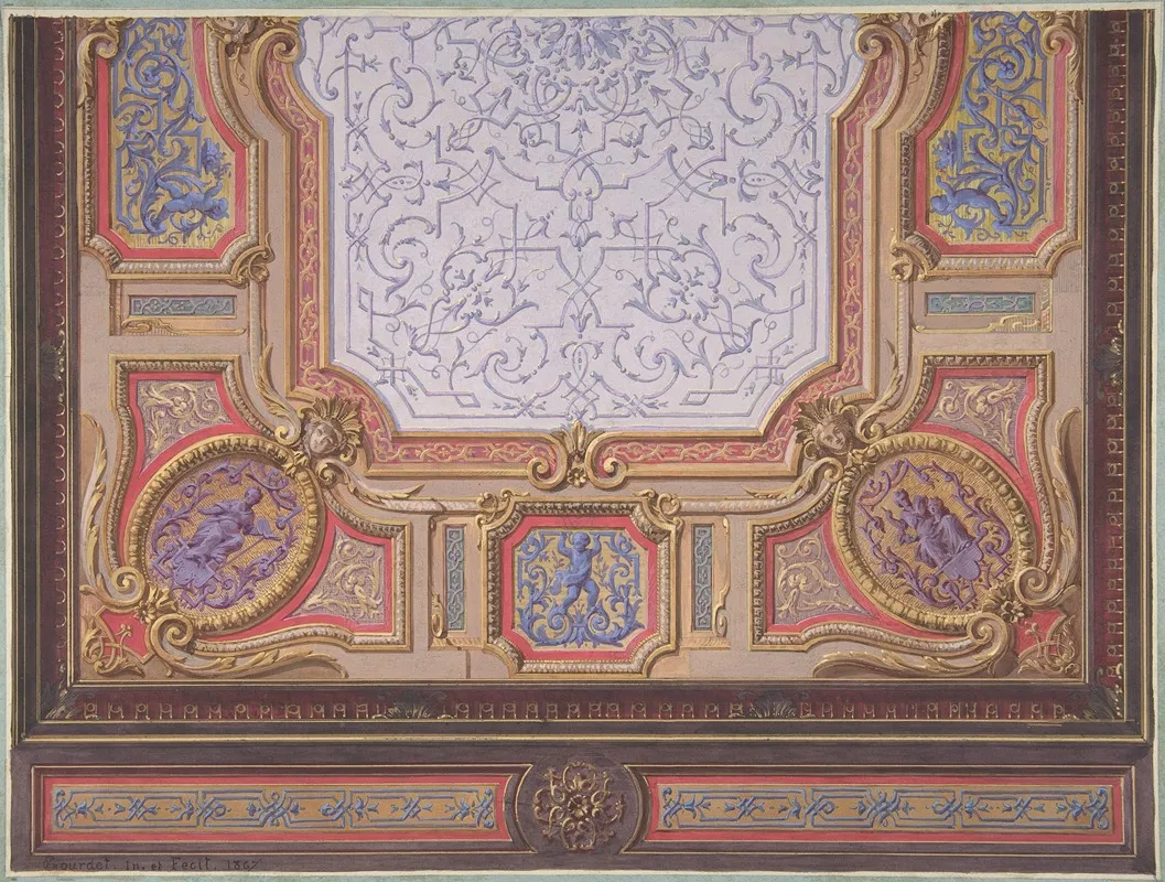 Design For Ceiling Of Grand Salon Hotel Hope