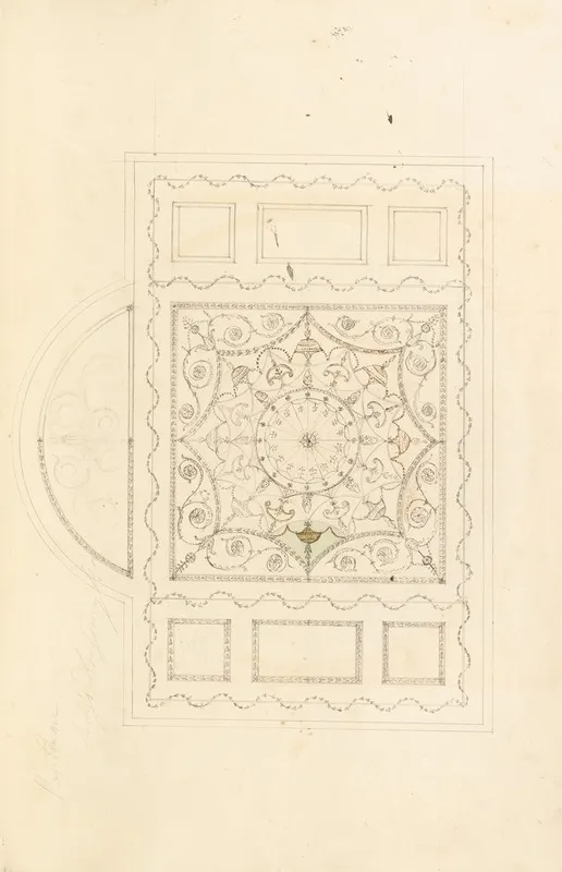 Design For Ceiling Of Ladies Dressing Room At The Pantheon Oxford Street London by James Wyatt - Canvas Print