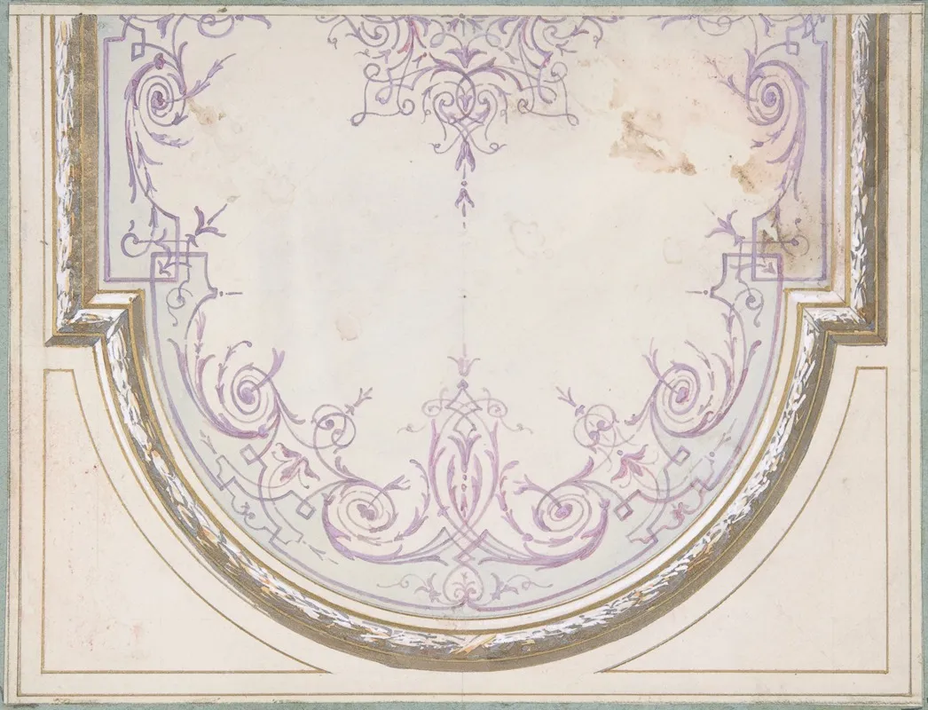 Design For Ceiling Of The Duchess Of Newcastles Petit Salon Hotel Hope
