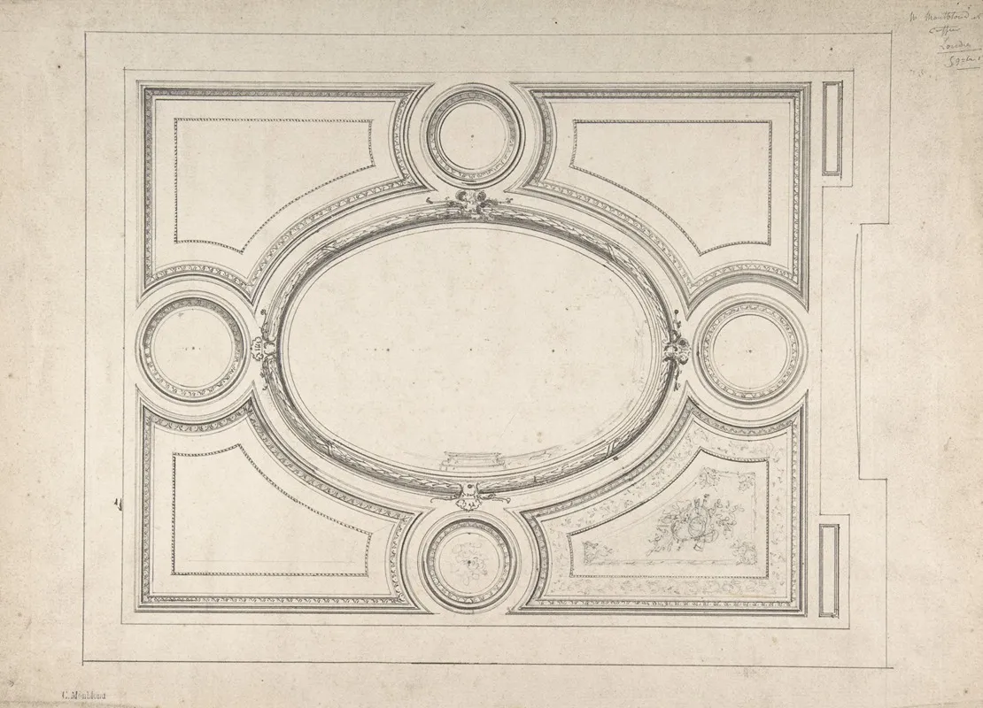 Design For Ceiling by Charles Monblond - Canvas Print
