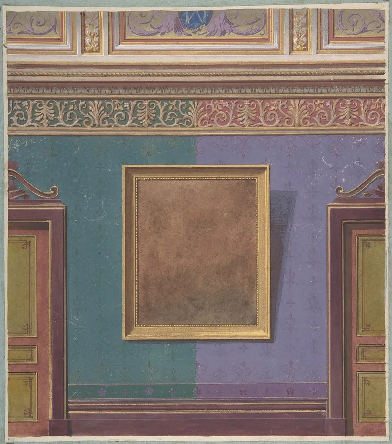 Design For Elevation Of The Duchess Of Newcastles Bedroom Hotel Hope
