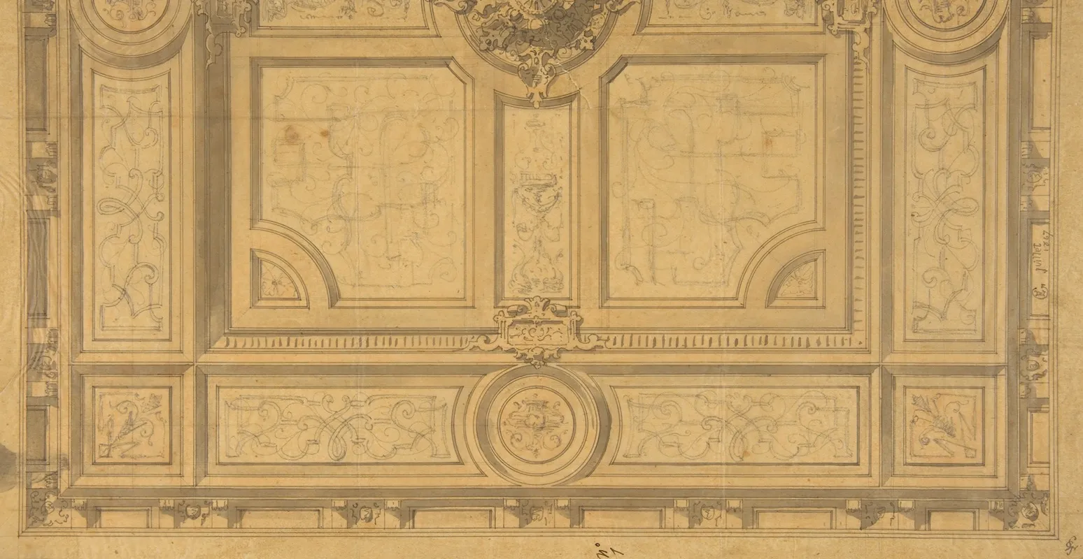 Design For Half Of A Ceiling Decoration Fontainbleau