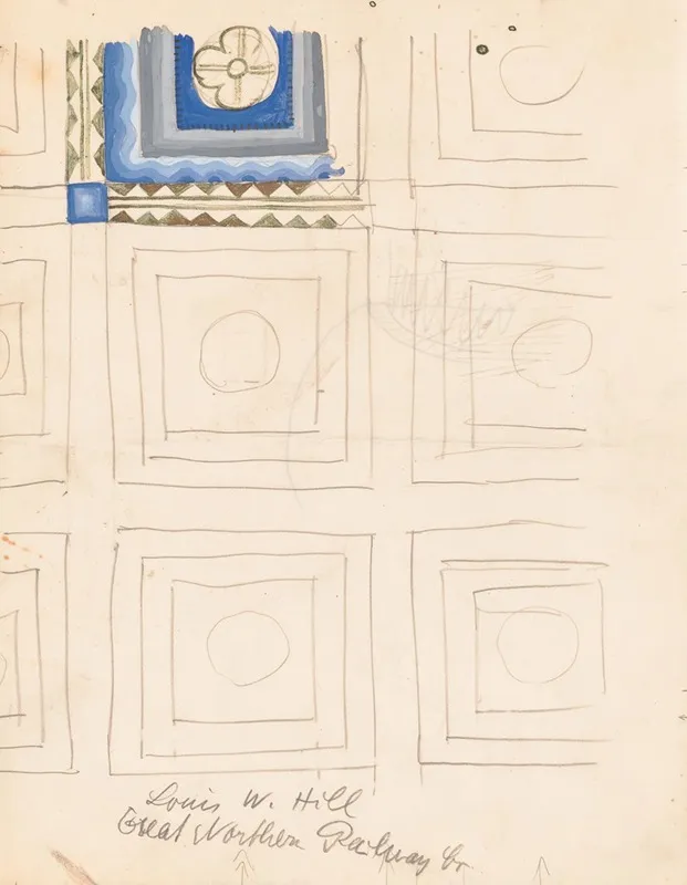 Design For Reflected Ceiling Plan Partially Colored Drawing For Ceiling Plan