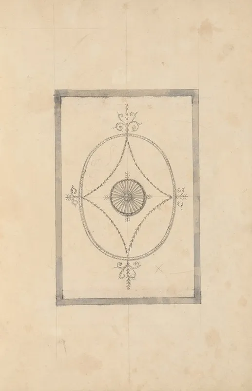 Design For The Ceiling Of A Bedchamber At Curraghmore County Waterford Ireland by James Wyatt - Canvas Print