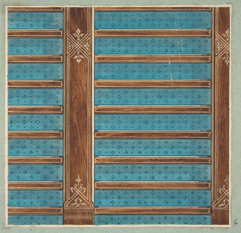Design For The Decoration Of A Beamed Ceiling 2