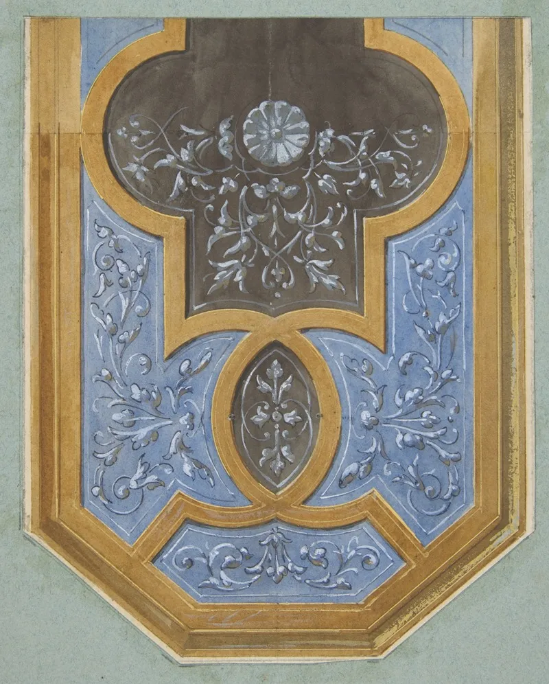 Design For The Decoration Of A Ceiling With Rinceaux