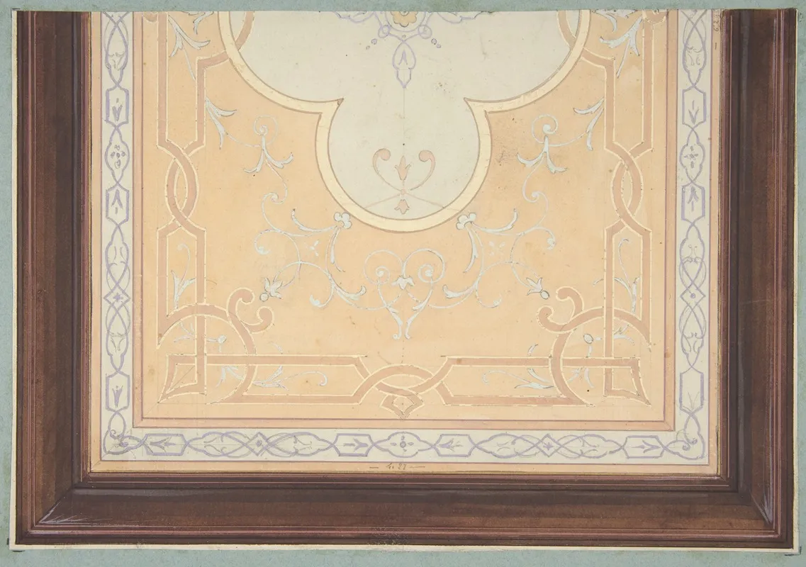Design For The Decoration Of A Ceiling With Strapwork And Rinceaux